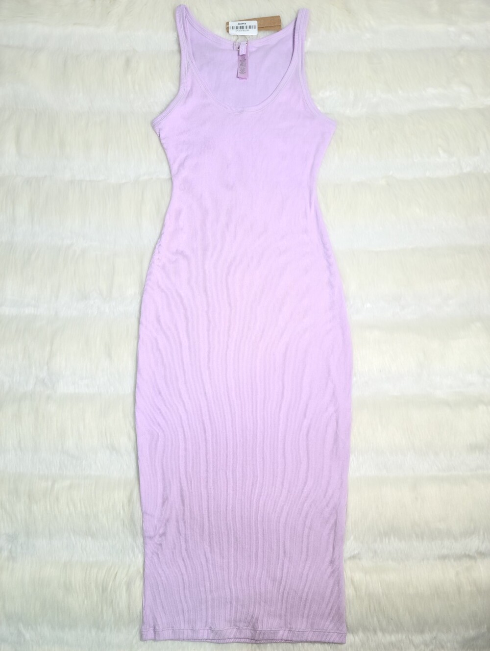 SKIMS Cotton Rib Tank Midi Dress Sugar Plum Women XS NEW